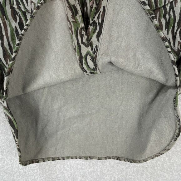 Vintage 80s Woolrich Wool Button Up Shirt Mens Small Tree Bark Camo Made In USA - Picture 10 of 13